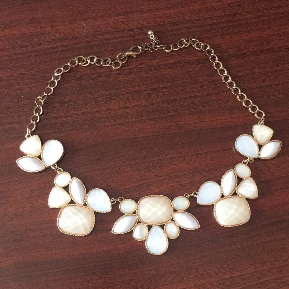 White Statement Necklace